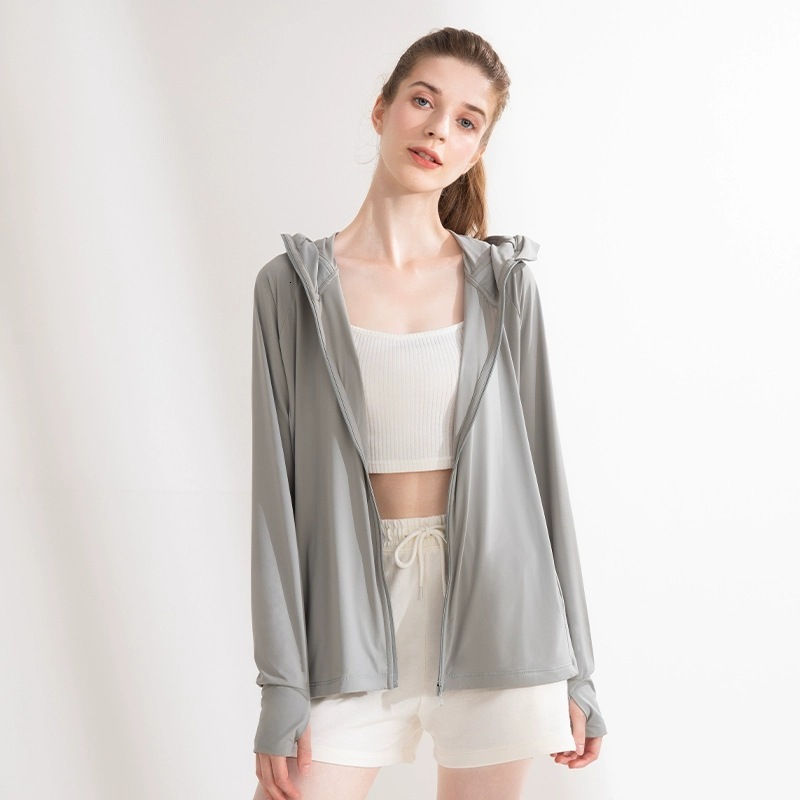 tracksuit Original yarn type for women, UPF50+ice sensitive summer ice silk women's outerwear, cycling travel sun protection clothing