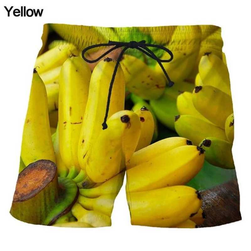 Holiday Hawaiian Mens Beach Shorts 3D Printed Fruit Watermelon Shape Sports Shorts New Design Shorts Personalized ClothingXJ250304