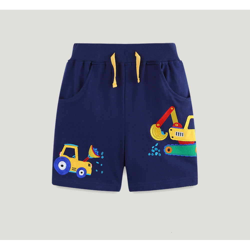 Ddmyshoesvip Summer New Boys Pants Style Knitted Cartoon Embroidered Children Sports Shorts