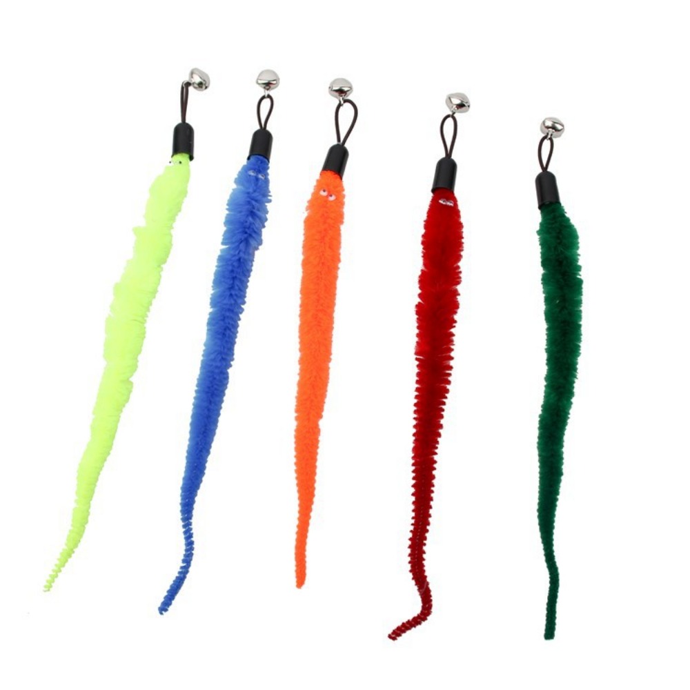 6 Pack Cat Toys Interactive Pet Supplies Puzzle Teasing Indoor Cat Worm Caterpillar Toy