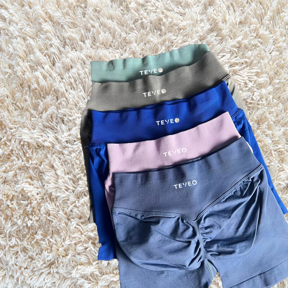 Impact Shorts with 45 Low Waist Seamless Yoga Scrunch Bum Gym Workout Biker Short Stretch Fitness 250224