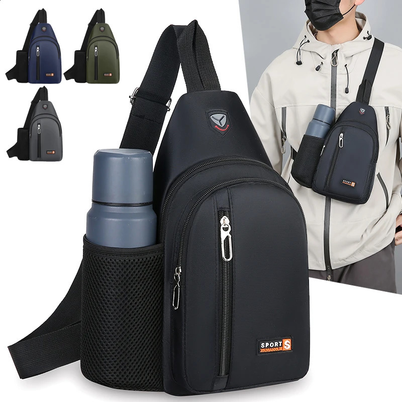 leisure chest bag travel cross body fashionable shoulder multifunctional large capacity mens and womens 250227