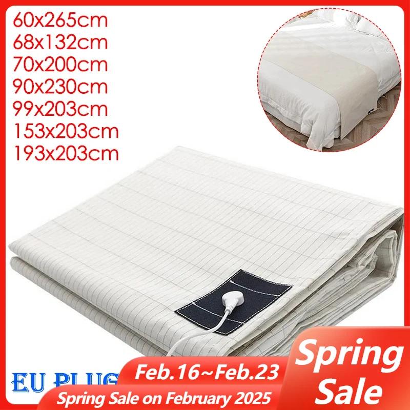 Grounding Sheet Queen Earthing Sheet Grounding Bed Sheet with Cord 95% Cotton And 5% Soft Silver Thread for Healing Sleep