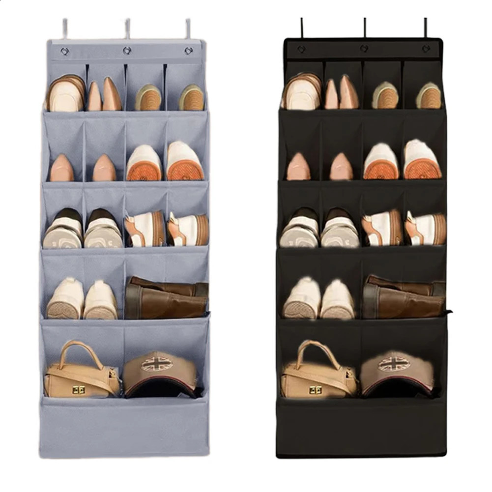 Ship from US Over the Door Shoe Organizer Holders 12 pairs large pocket shoe rack hanging with 250305FBB