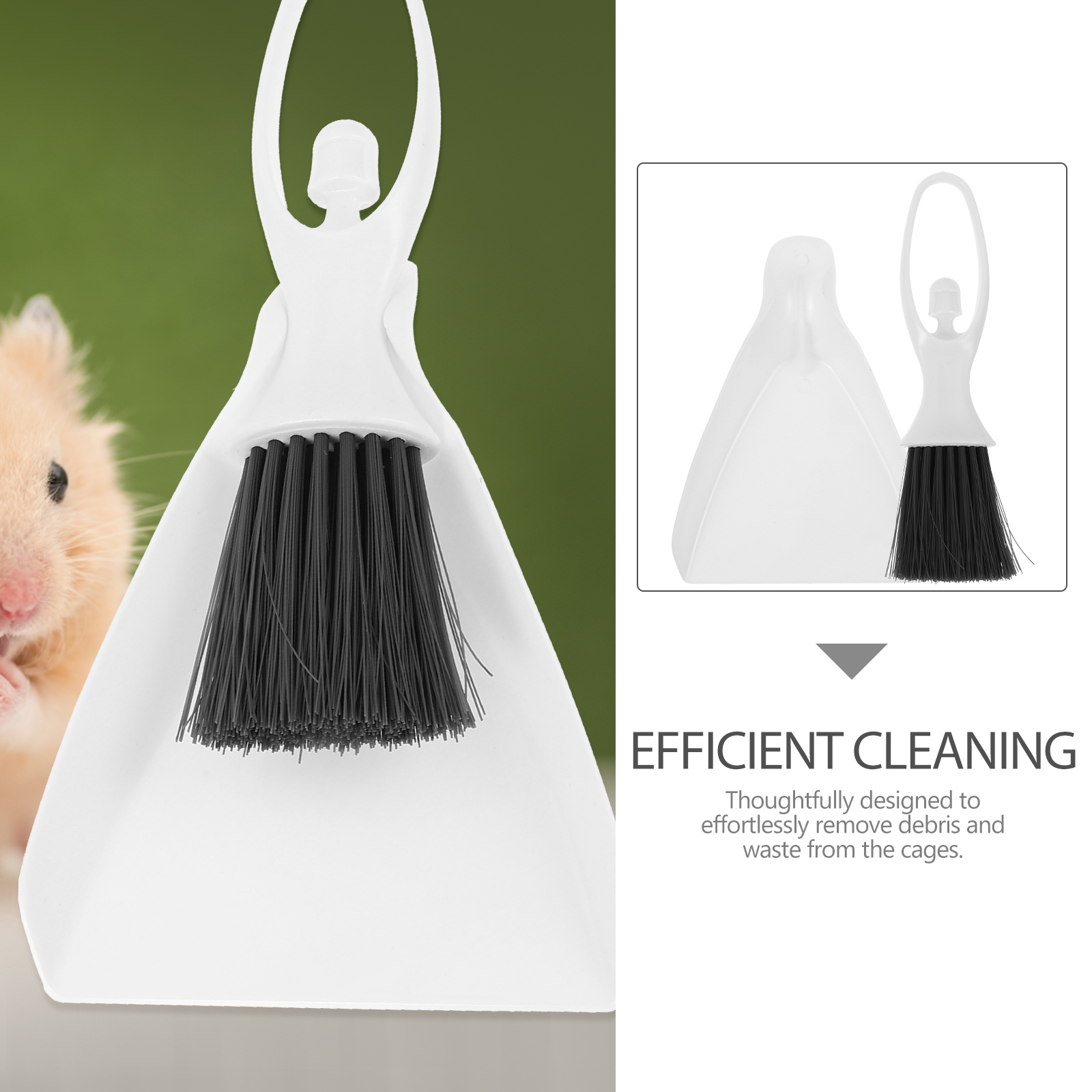 Broom and Dustpan Set Small Animal Cleaning Tools Hamster Rabbit Chinchilla Cage Hygiene White Brush Mini Plastic