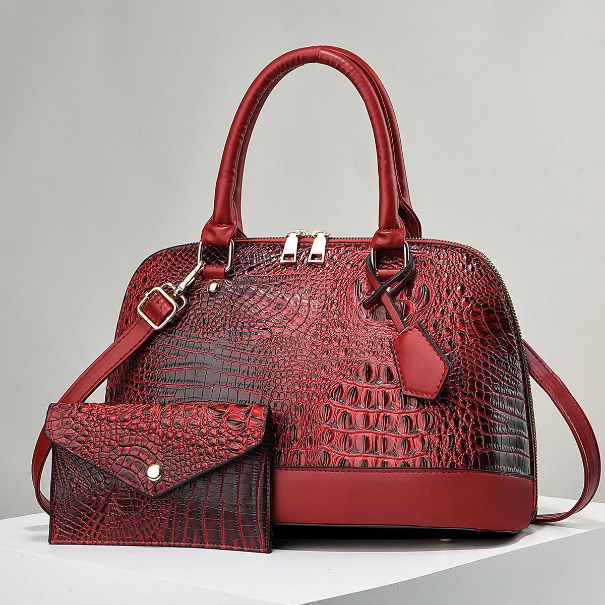 2025 New Shell Fashion Trendy Women's Multi Functional Designer Slant Shoulder Casual Mother And Child Set Handbag