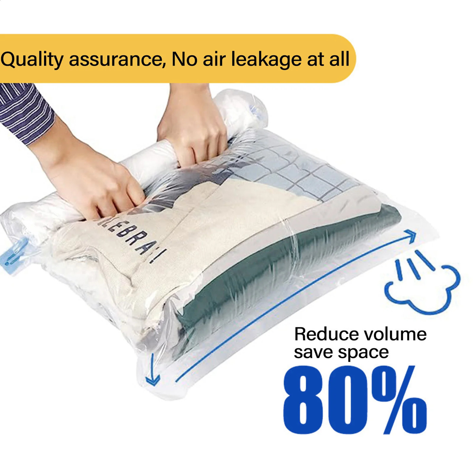 Ship from US 12 Squeezing Travel Vacuum Space Protection Bags Save for Home Moving Academy in Your Luggage n 250305FBB