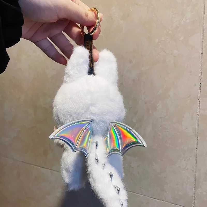 High Quality Cute Labubu Little Angel Wings Series Vinyl Doll Blind Box Toy Backpack Pendant ChildrenS New Year GiftT250305