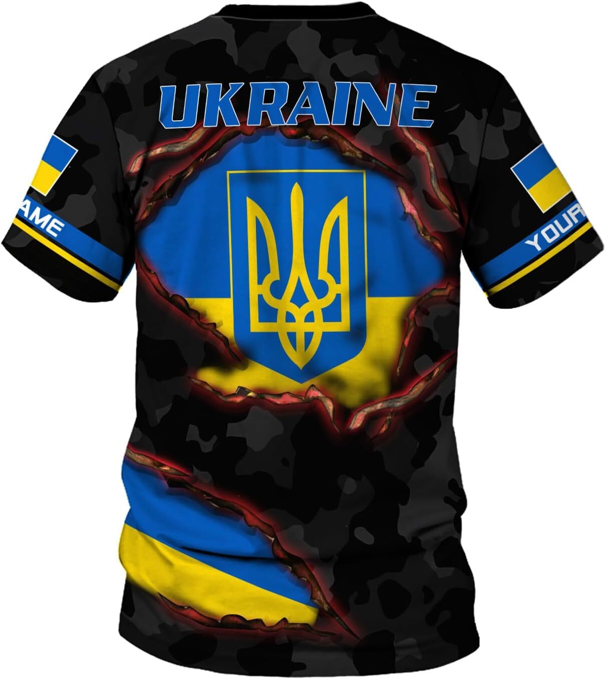 Mens T shirt Personalized Name Ukraine Shirt 3D, Ukraine Tshirt Unisex for Men and Women, Customized Ukrainian 8 Multicolor tee Casual tops summer clo
