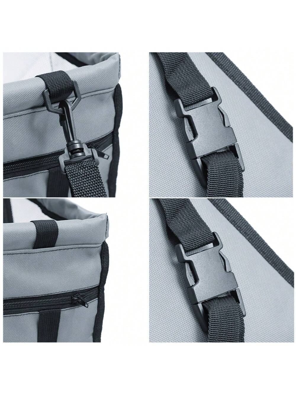 1pc Oxford Cloth Car Pet Dog Basket For Car Front Seat, Waterproof, Scratch-Resistant And Wear-Resistant, With Clip