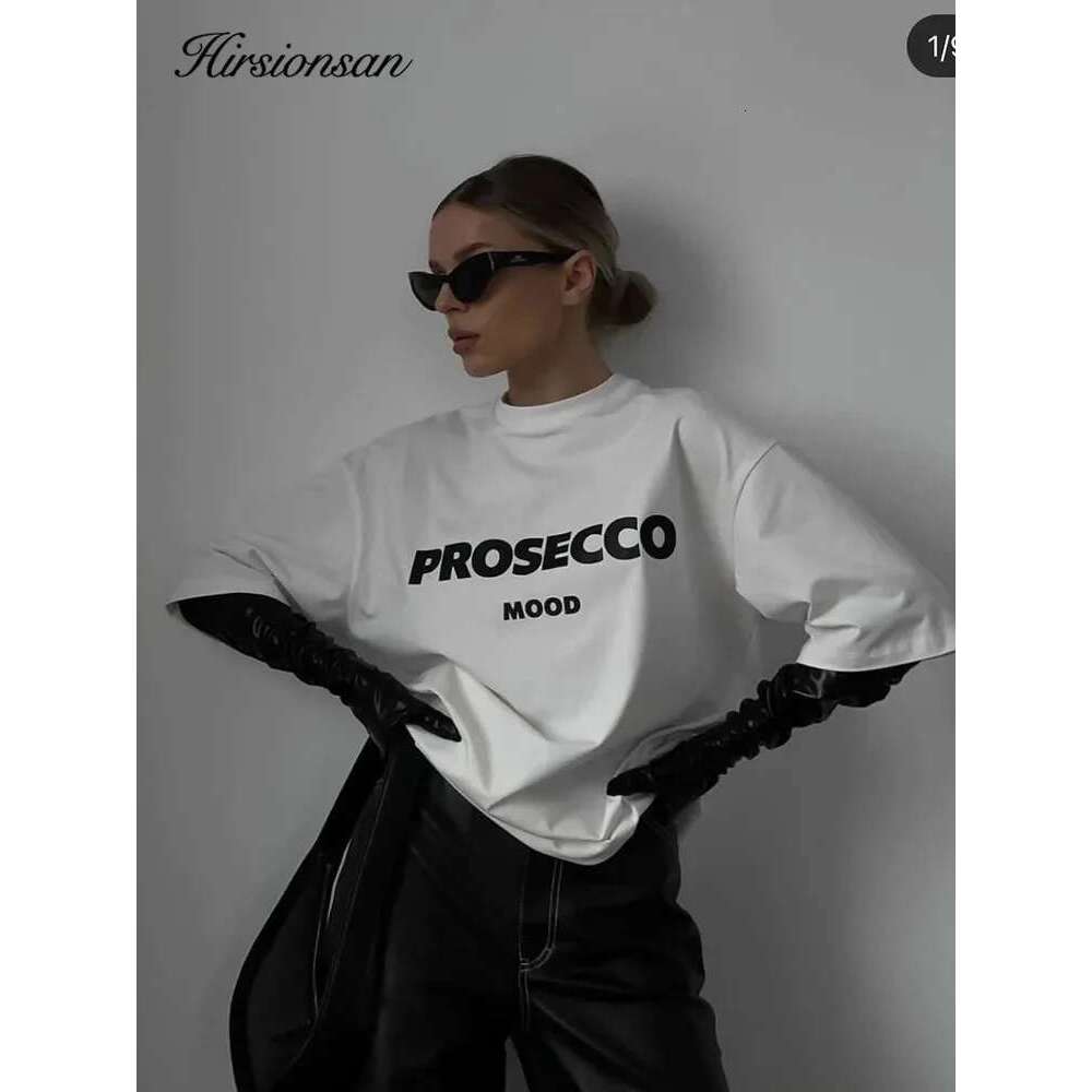 Hirsionsan Simpic letter printed t-shirt women summer new soft short sleeved t-shirts women oversized higt street gothic high