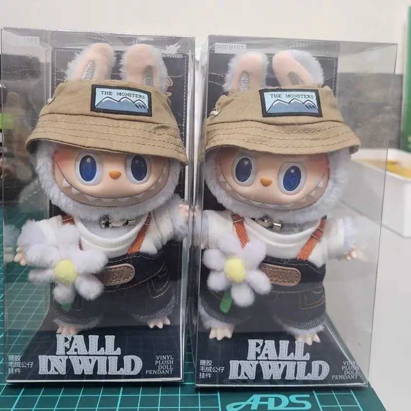 Labubu Keychain 1 1 Replica The Monsters Labubu Series Fall In Wild Doll Kid Toys Tide Play Pendant In Stock Birthday GiftsT250305