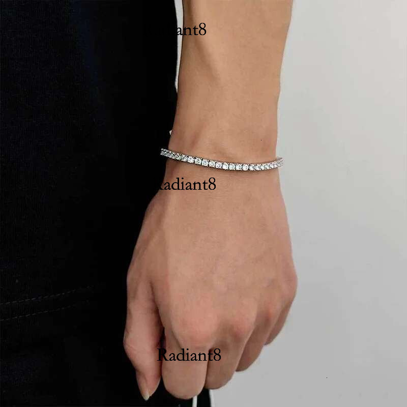 NeeTim 3mm 4mm 5mm 6.5mm Moissanite Tennis Bracelet Original s Sterg Sier Lab Dia Bracelets for Women Men with GRA