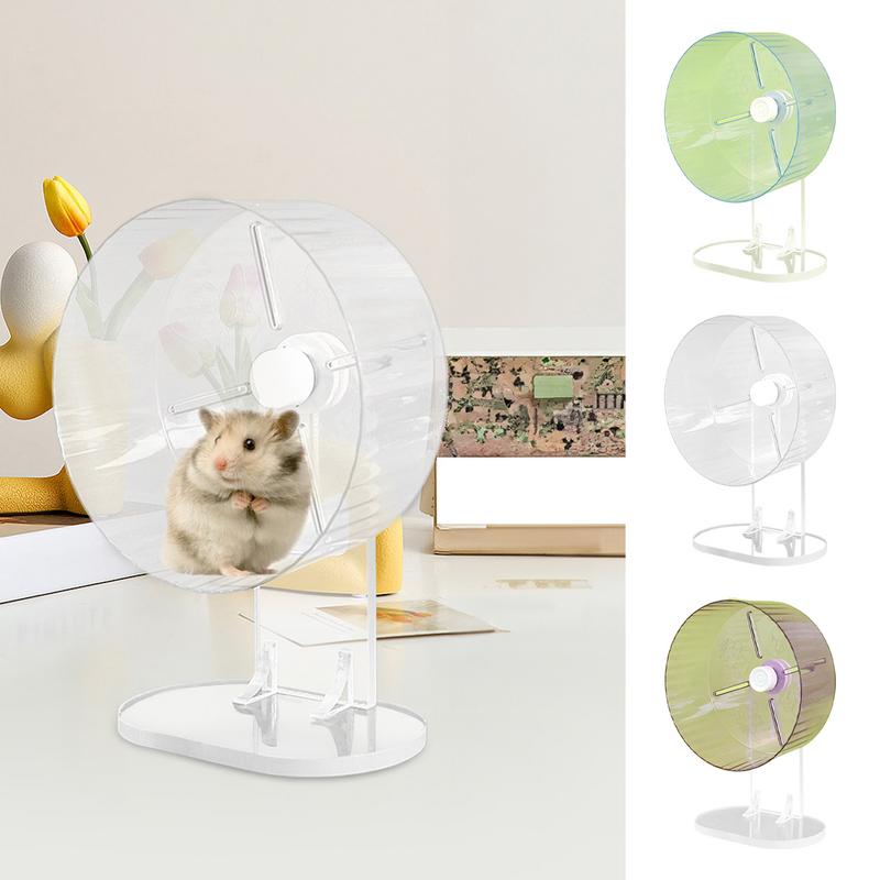 Dwarf Hamster Wheel Animals Spinner Wheel Toys Acrylic Silent Pets Exercise Spinner Accessories For Dwarf Syrian Hamster