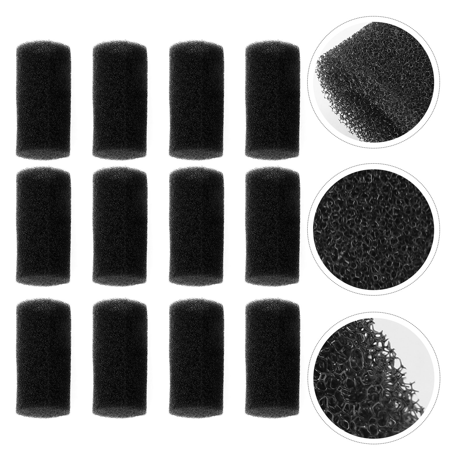 6 PCS Small Heaters Pre-filter Sponge Ultraviolet Light Aquarium Black Fish Tank
