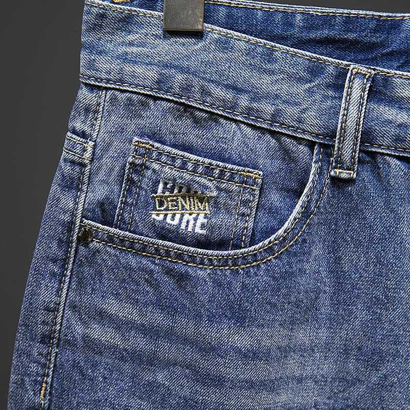 2024 New in Vintage Mens Denim Shorts Fashion Straight Bermuda Jeans Slim Soft Casual Short Pants Male StreetwearT250305