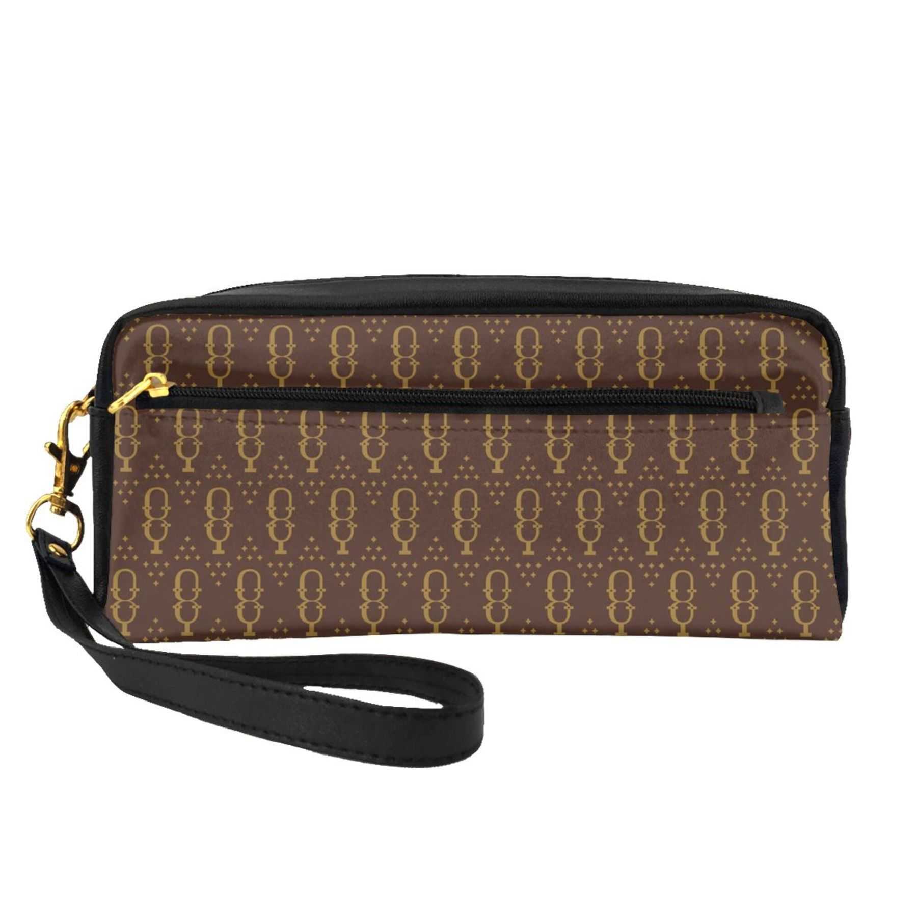 NXY Vintage Small Makeup Bag Leather Portable Pouch Designer Toilet Bag Women Cosmetic Bags Outdoor Wash Storage Bags 250305