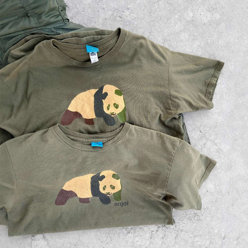 International Station Trendy Panda 3D Stereoscopic Pattern Celebrity Same Style Summer Cotton Top