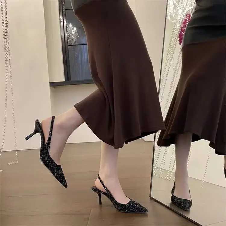 New style small perfume high H warm shoes design feeling French Fi sandals temperature niche casual shoes Y250304