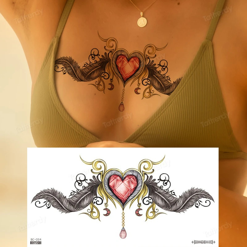 Waterproof Temporary Tattoo Stickers Butterfly Wings Flash Female Waist Chest 250219