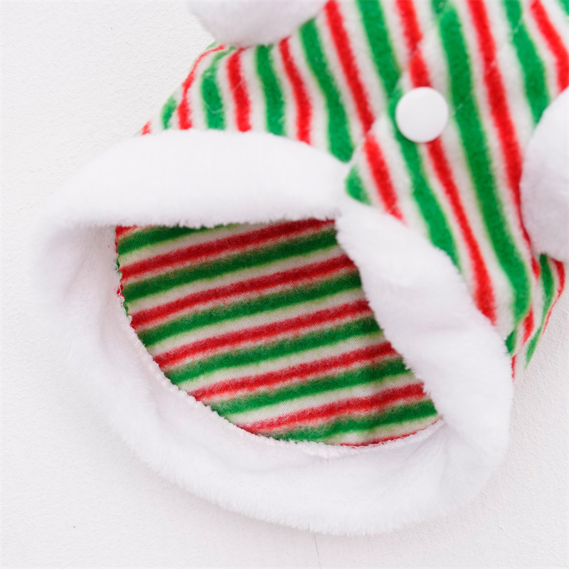 Halloween - themed Spooky Print Fleece Pet Outfits with Witch Hat Embellishments for Small and Medium - sized Dogs and Cats