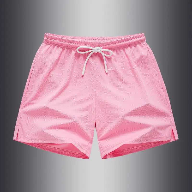 Summer new mens fast drying ice silk 5/4 sports pants and casual 3/4 thin ice silk shortsXJ250304