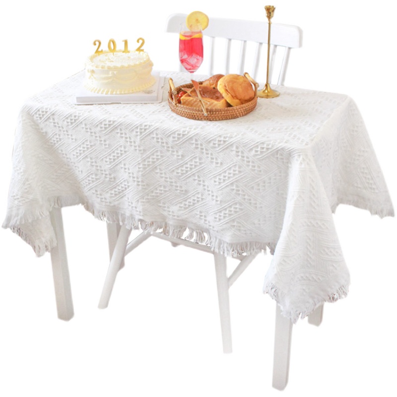Tablecloth White Thickened Dormitory Dressing Table Dust-proof Photography Background Cloth Picnic Table Mat