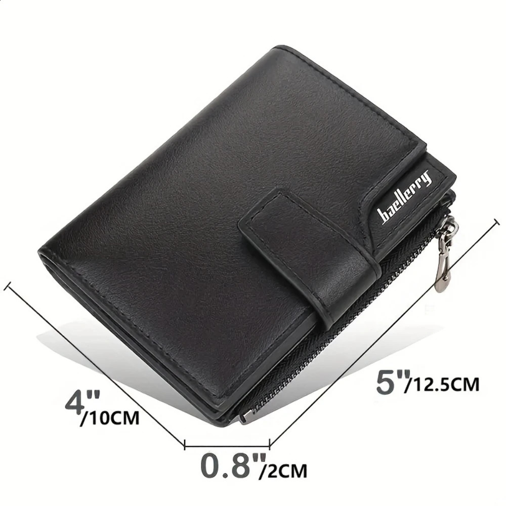 Minimalist Solid Color Short Wallet AllMatch Coin Purse Casual Multifunctional Credit Card Holder Unisex Bag For Daily Use 250305