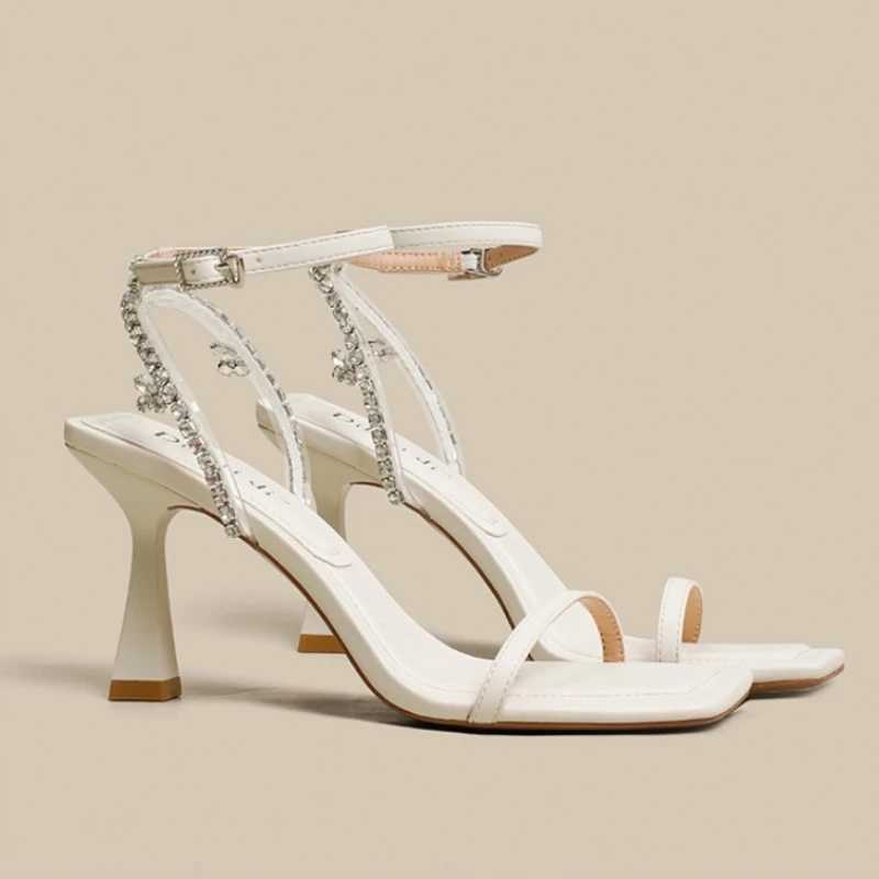 Womens Sandals Summer New High-heeled Square Head Rhine Strap Sandals Casual Fi Comfortable N-slip SandalsXJ2500305