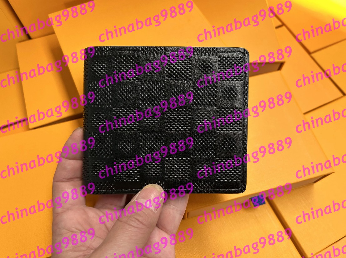 Leather Wallets Fashion Designer Wallets Retro Handbag for Men Women Classic Card Holders Coin Purse Famous Lattice Checker Plaid Flower Wallet