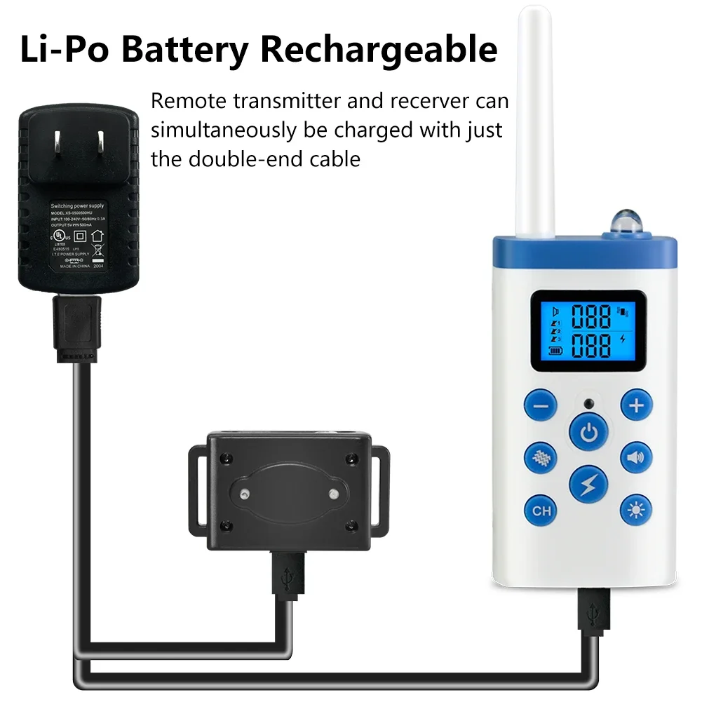 Pet Products Top Sellers Transmitter Waterproof Wireless Electric Dog Training E-collar Pet Trainer Dog Bark Deterrent Device