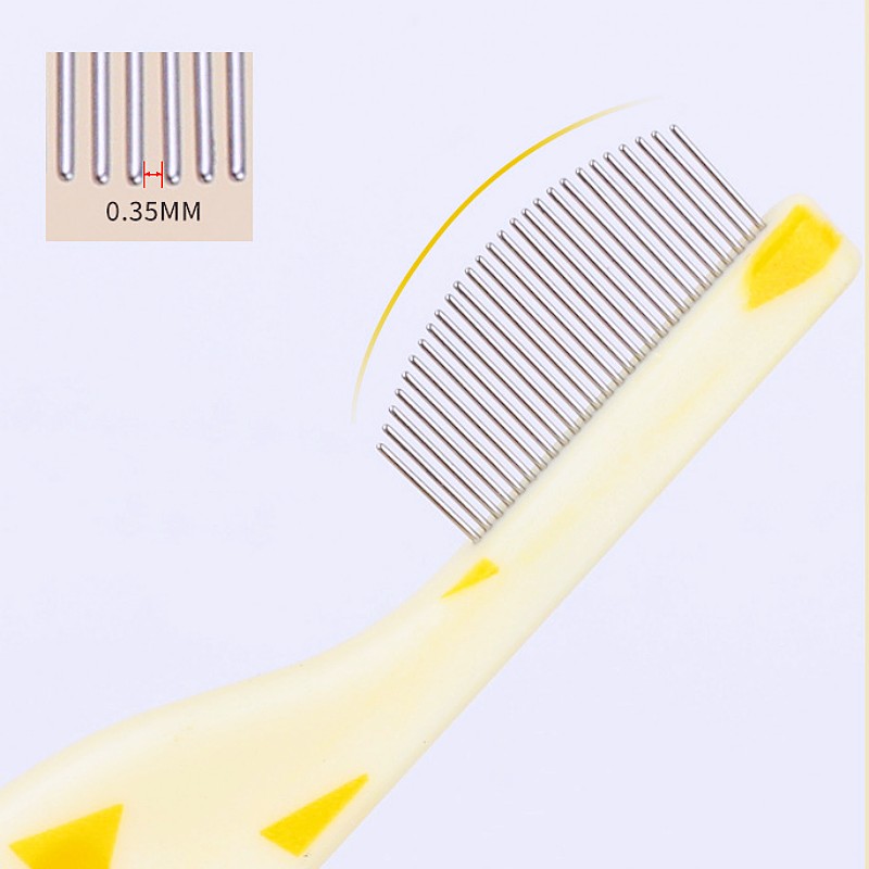 Dog Comb Small Head Dog Brush Dense Tooth Comb for Dogs Face Cleaning Cat Brush Pet Hair Remover Comfortable Handle Dogs Comb