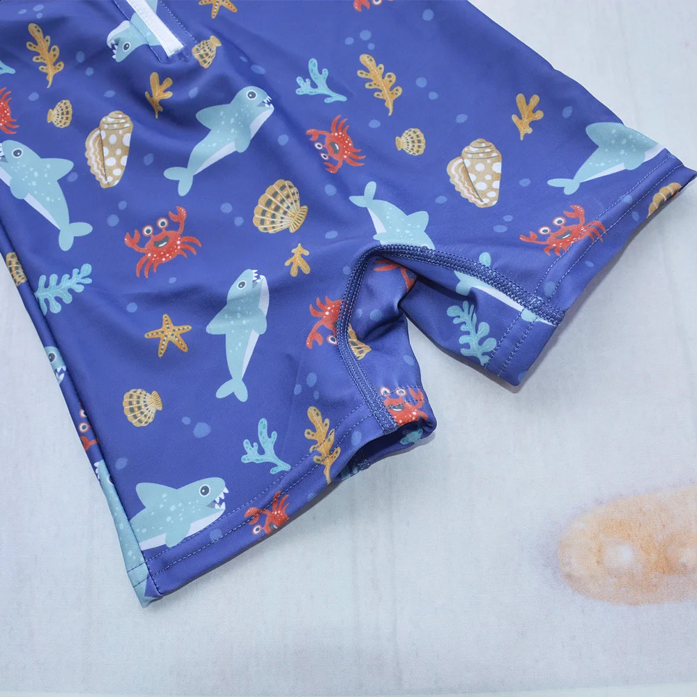 EezKoala Childrens One Piece Swimsuit Sunscreen Quick-Dry Baby Surfing Suit for Boys Girls Swimwear Toddler Bathing Swim Cloth 250304