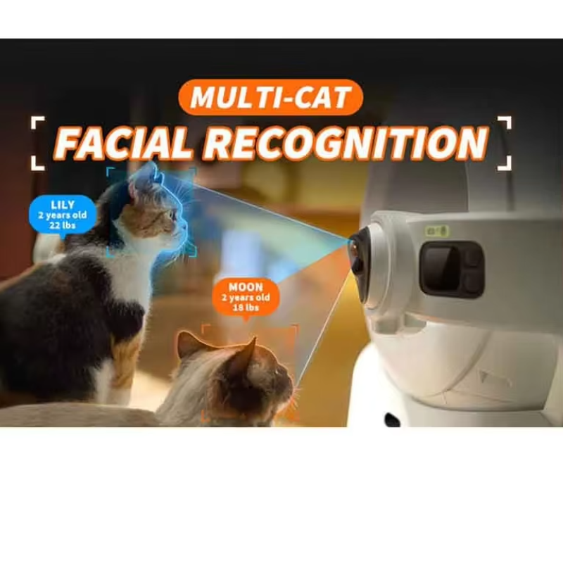 Round cat box automatic cleaning smart trash removal, cat litter box