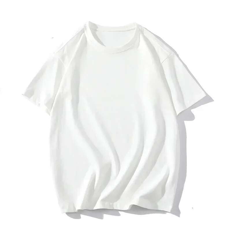 Men's cotton T-shirt white men's oversized T-shirt solid summer casual wear men's fashion T-shirt 5XL men's clothing
