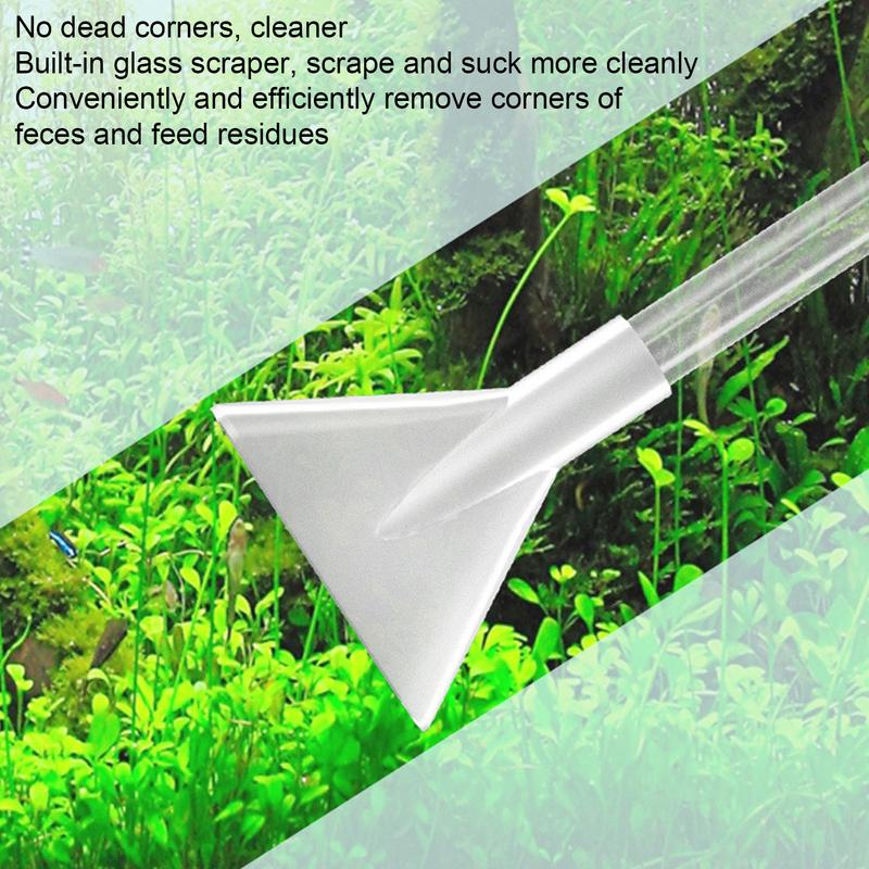 Aquarium Cleaning Tool Fish Tank Gravel Removal Glass Cleaner Easy Water Change Siphon To Maintain Clear Freshwater Saltwater