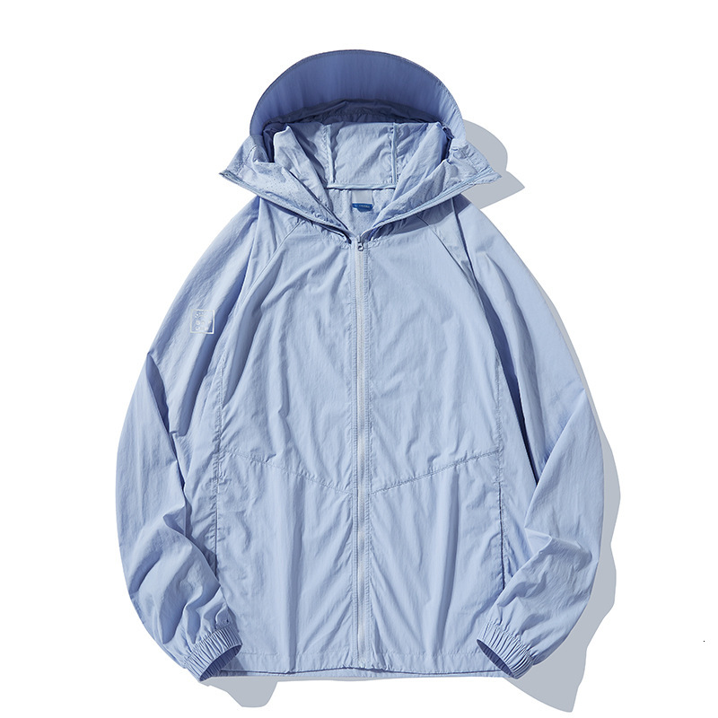 Summer solid color couple mountain style large brimmed functional women, UV thin breathable sun protection clothing for men