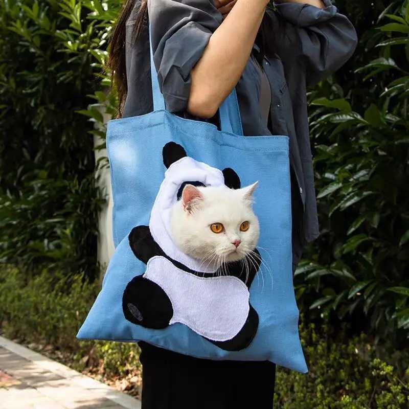 Pet Cat Canvas Shoulder Carrying Bag Cute Lion-Shaped Pet Canvas Shoulder Bag Cat Carrier Portable Cats Pet Canvas Tote Chest 250205
