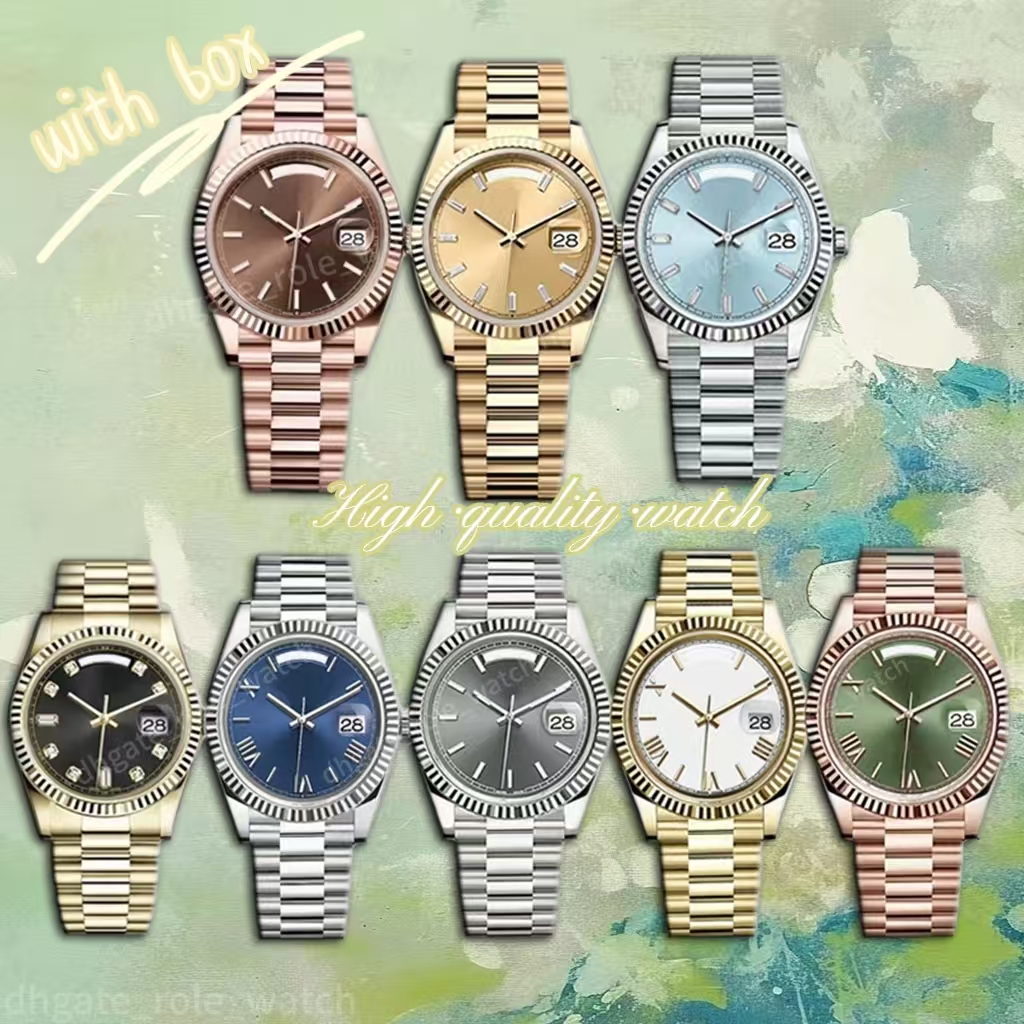 Men Designer Watch Mens Watches All Gold Wristwatch 40mm Daydate 2813 Automatic Movement Sapphire Glass Stainless Steel dress montre de e dropshipping