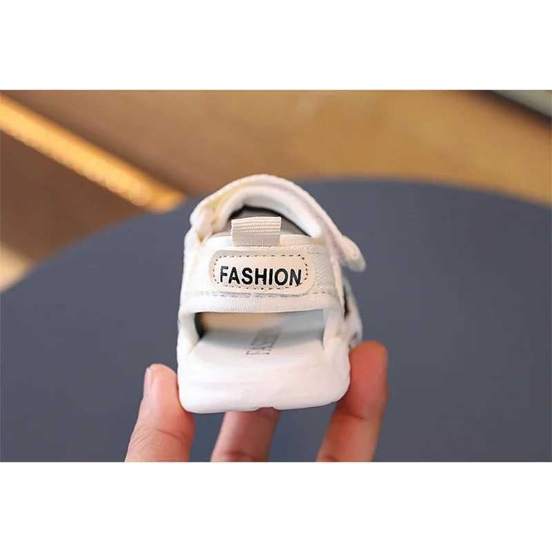Kids 2024 Summer New Casual Sandal Sport Shoe Baby Shoe Boy Shoe Walking Shoe Comfortable Soft Sole Protect Toe Beach Shoes X250305