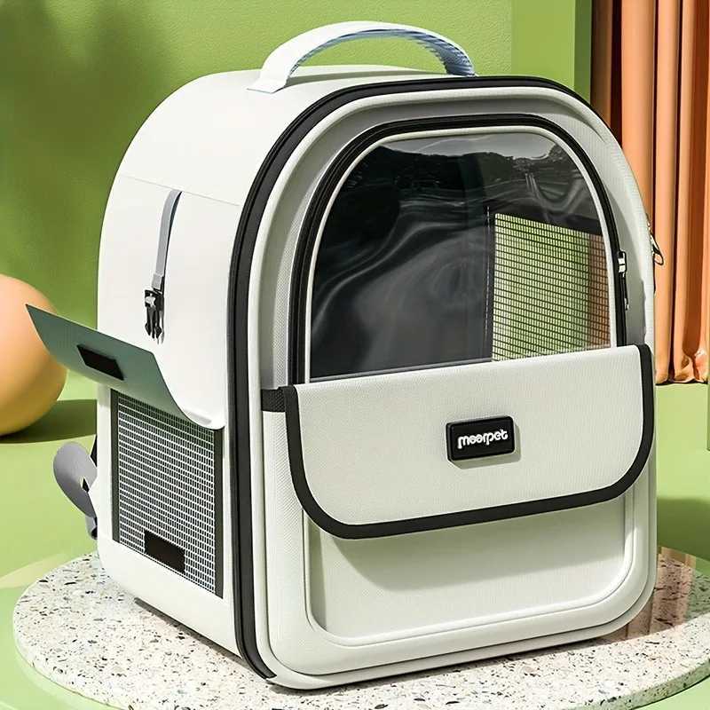 1pc pet carrier backpack big cat backpack Transparent space capsule breathable portable bag backpack cat and dog supplies 250205