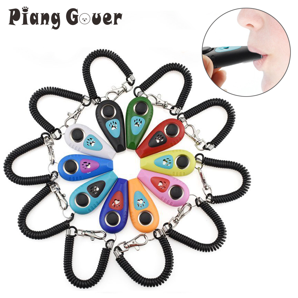 Multifunction Whistle Clicker Pet Dog Cat Keyring Sound Pet Training Clickers Supplies