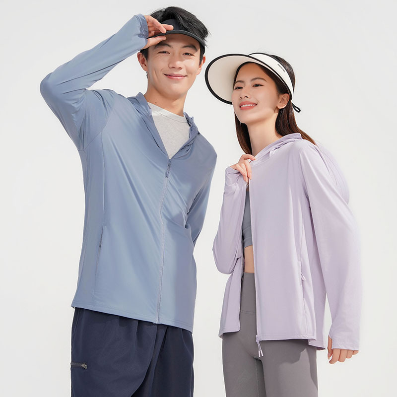 Upf50+Ice Skin Ice Silk Sunscreen Clothing Women New Summer Lightweight Jacket for Men UV resistant and Breathable tracksuit