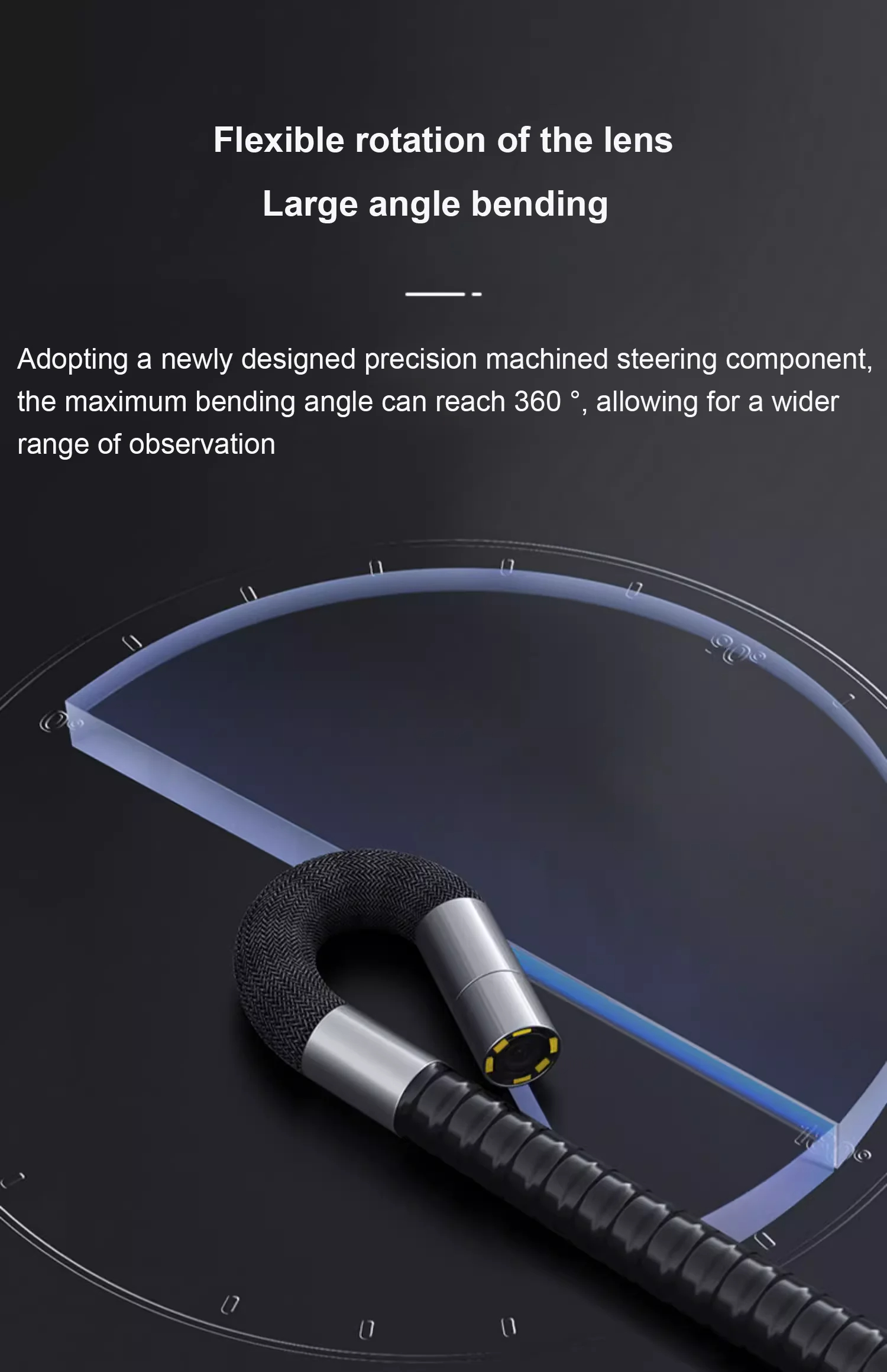 7 inch screen 6mm single and dual lens 1080P 360 degrees steering endoscope HD camera car maintenance engine carbon deposition detection