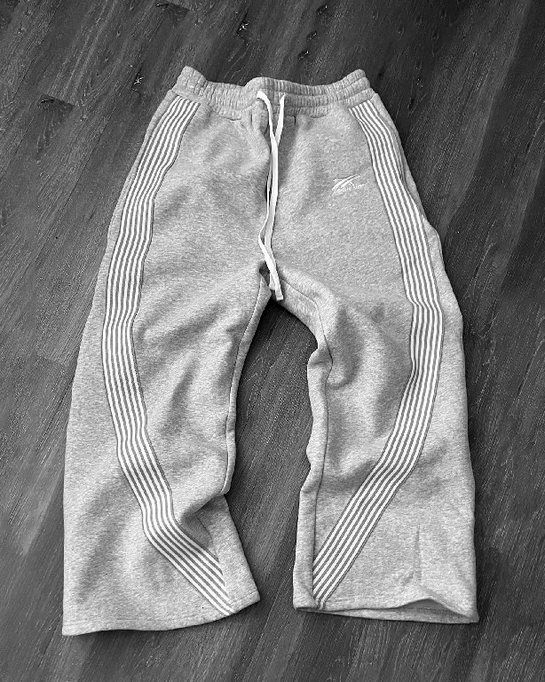 Streetwear Sweatpants Y2K Pants Harajuku Gothic Hip Hop Stripes Embroidery Baggy Casual Pants Womens Elastic Waist Jogging Pants 250304