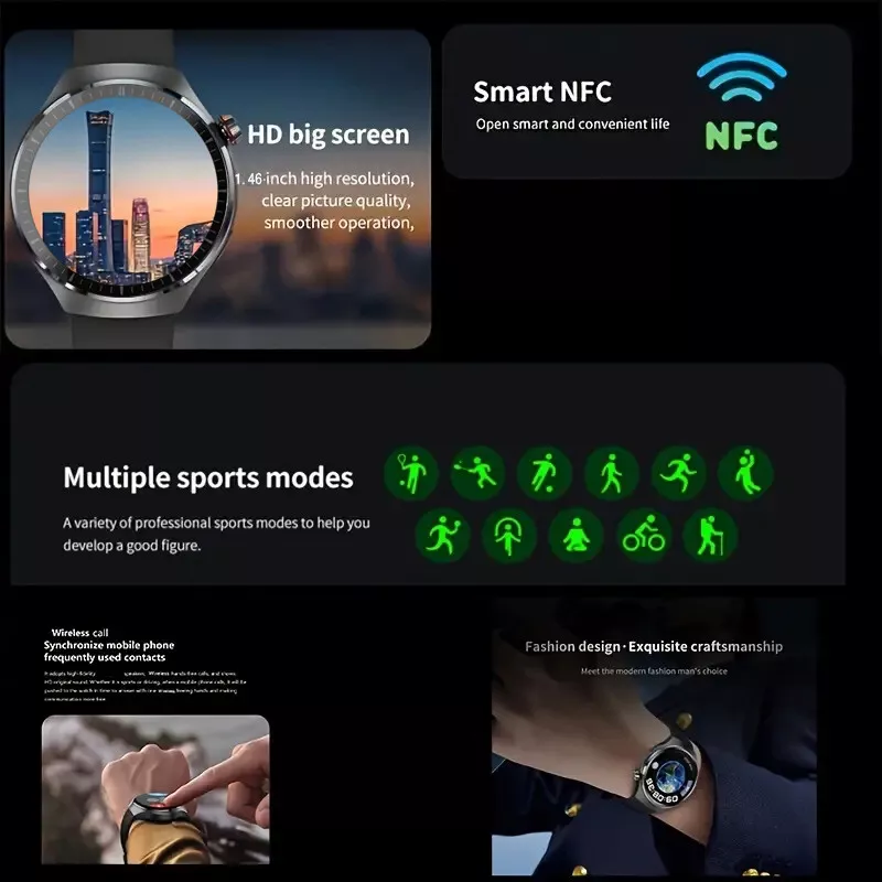 Fitness Enthusiast's Essential: Unisex Smartwatches with Integrated Bluetooth Calling & Water Resistance Features