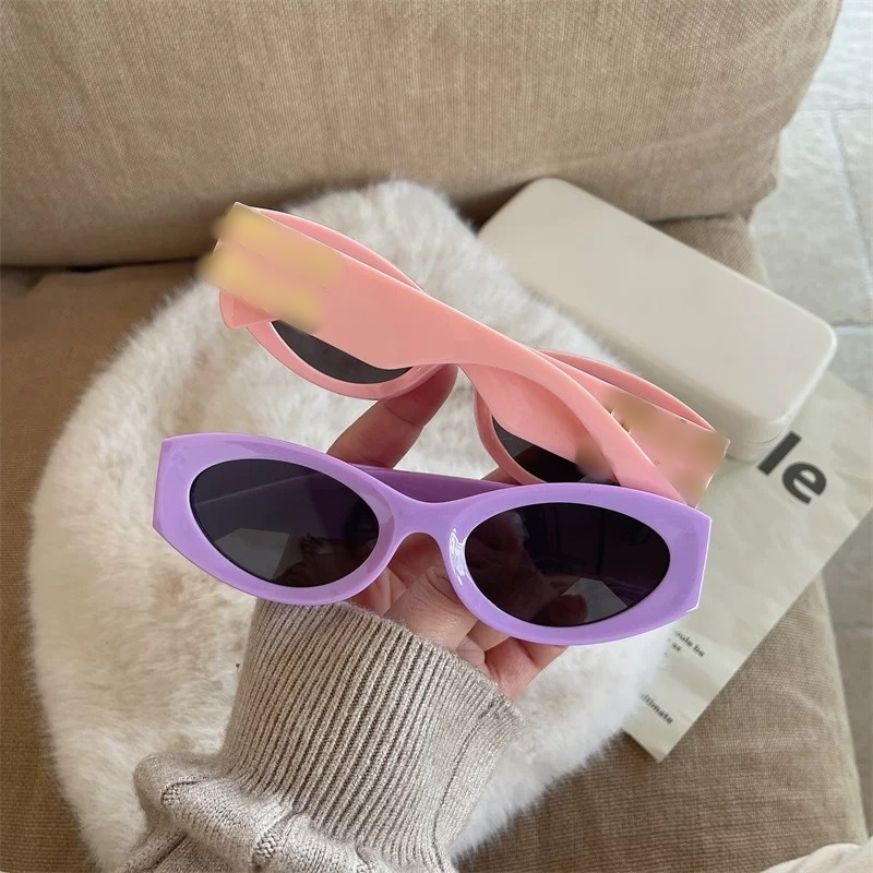 Children letter sunglasses Fashion girls cat eye frame sunglass goggles kids UV 400 Protective eyewear boys beach holiday sunblock S3187 Z260305