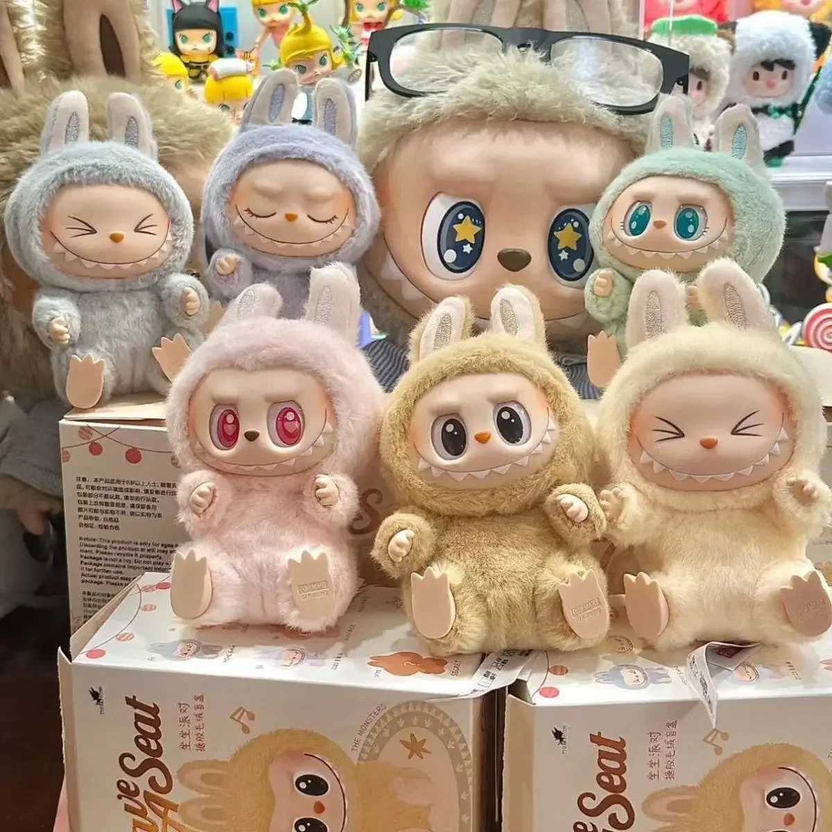 Labubu Monster Box Toy Heart Macaron Ii Vinyl Plush Doll Blind Box Model Pack Key Chain Gift Tabletop Decoration Childrens GiftT250305