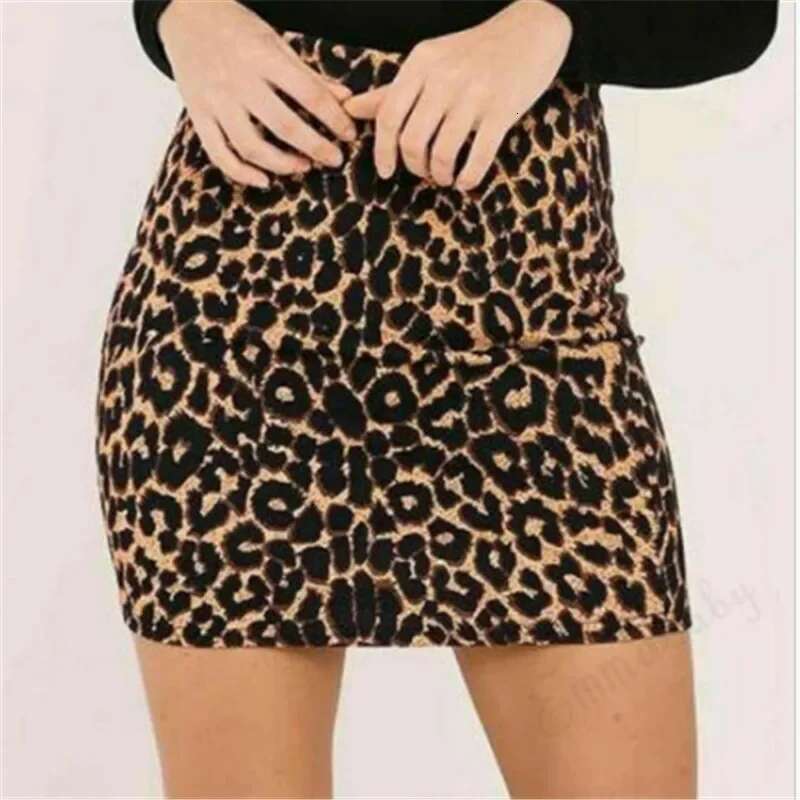 Leopard Printing High Waist Sexy Pencil Bodycon Pack Hip Mini 3 Skirt For Women
