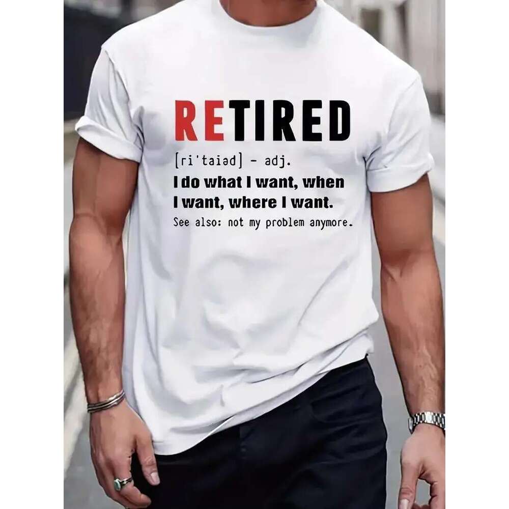 The interesting definition of "shrink" printed men's summer casual short sleeved cotton T-shirt top as a gift